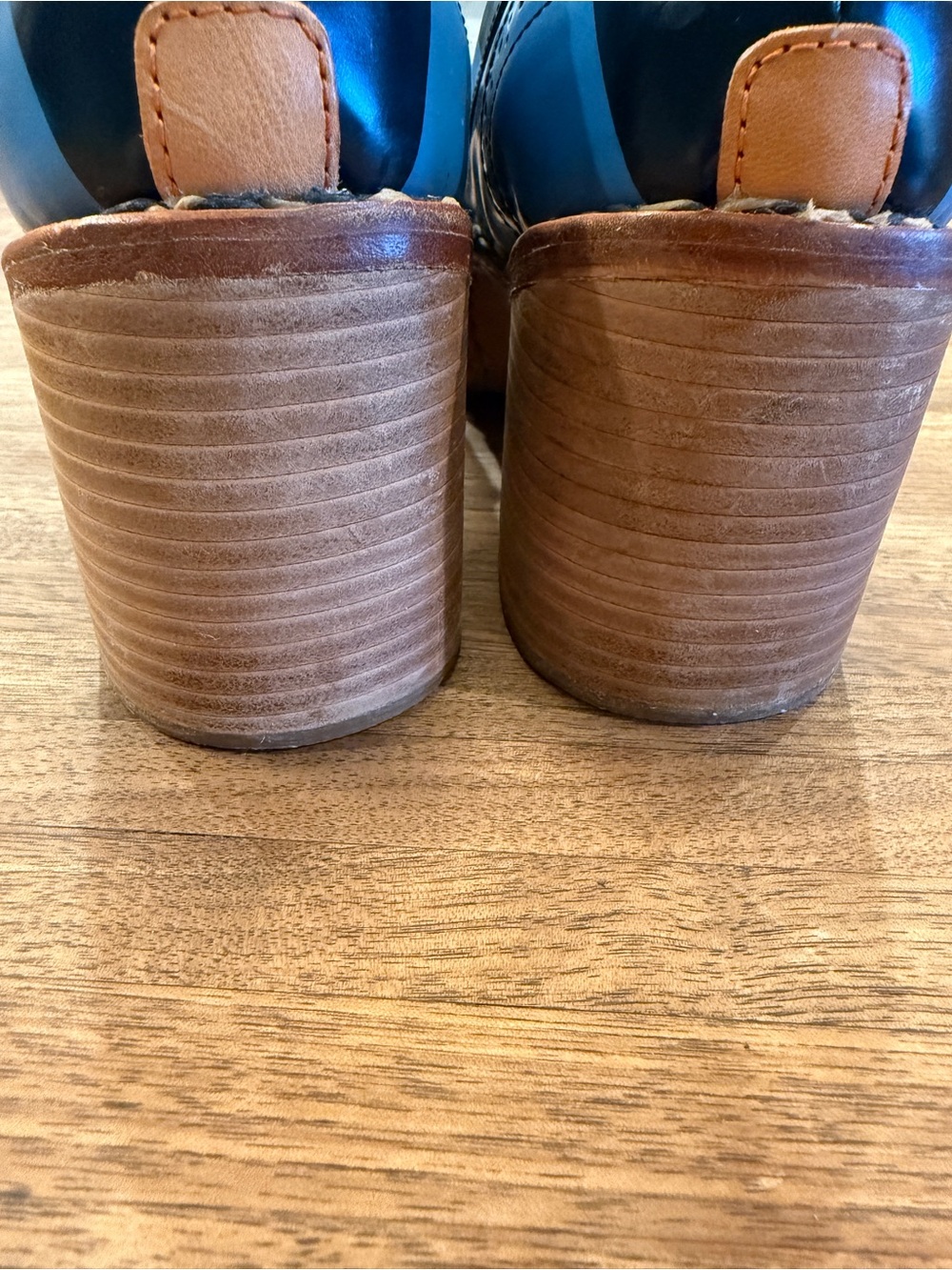 Office of Angela Scott Mrs. Smith Oxford stripe pumps - Picture 9 of 12